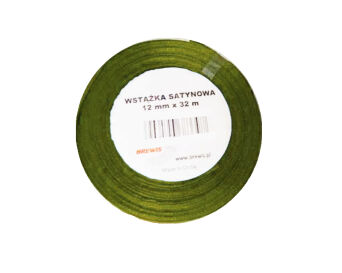 WSTĄŻKA SATYNOWA 12MM/32 KOLOR 108 ZIEL.BUTEL.
