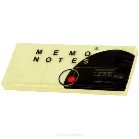 NOTES MEMO 3/50/40 ZÓŁTY NS50/40/3