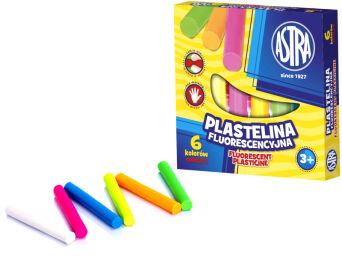 PLASTELINA 6 KOLORÓW FLUORESCENCYJA ASTRA
