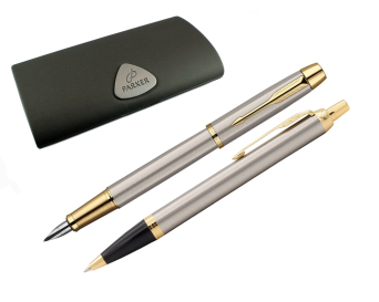 KOMPLET PARKER IM BRUSHED METAL GT PIÓRO DŁUGOPIS