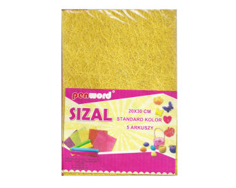 SIZAL W ARKUSZACH STANDARD ŻÓŁTY 20X30 A'5