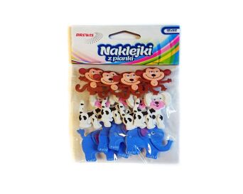 NAKLEJKI Z PIANKI PVC36 MAŁPKI I PIESKI BREWIS