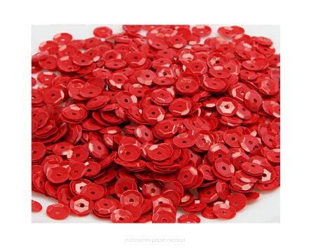 CEKINY 8MM/15G CZERWONY PASTELOWY  CEK8-NR20