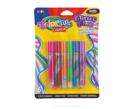 KIDS CREATIVE KLEJ BROKATOWY SPIRALA 6SZTX10,5ML