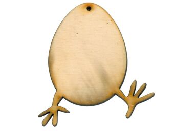 WYCINANKA DREWNIANA WZ22 JAJKO Z ŁAPKAMI