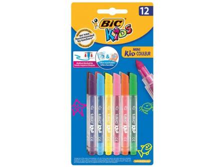 MAZAKI PISAKI MINI KID COULEUR 12 KOLORÓW BIC