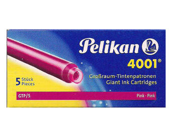 NABOJE PELIKAN GTP/5 RÓŻOWE WKŁADY DO PIÓR ATRAMEN