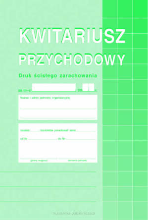 KWITARIUSZ PRZYCHODOWY A5 400-3