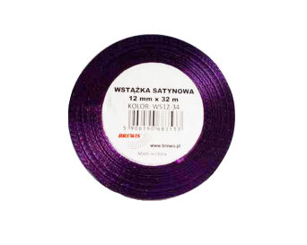 WSTĄŻKA SATYNOWA 12MM/32 KOLOR 34 FIOLET