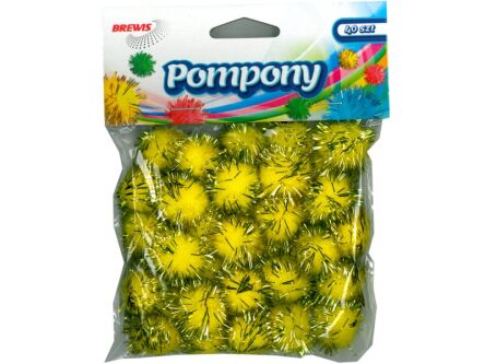 POMPONY METALICZNE 2CM ZŁOTE POM22