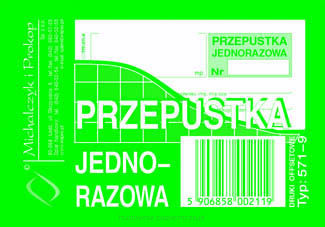 PRZEPUSTKA JEDNORAZOWA A7 571-9