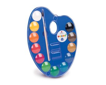 FARBY AKWARELOWE 12 KOLORÓW PALETKA MAŁA 101A12TO