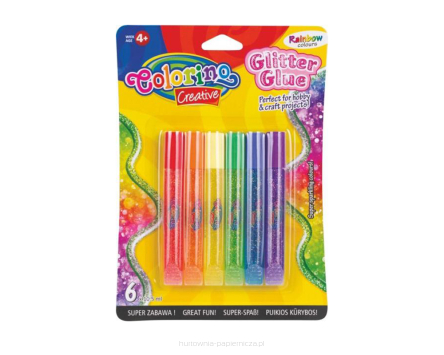 KIDS CREATIVE KLEJ BROKATOWY RAINBOW 6SZTX10,5ML