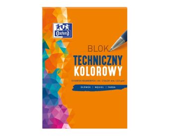 BLOK TECHNICZNY OXFORD A3 10 KARTEK 225G KOLOR