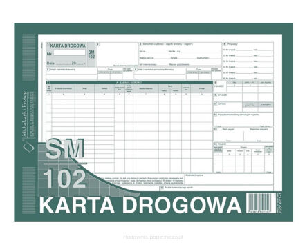 KARTA DROGOWA SAMOCHÓD CIĘŻAROWY A4 801-1