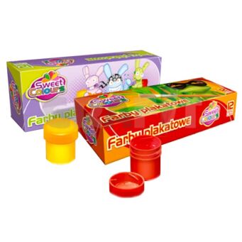 FARBY PLAKATOWE 12 KOLORÓW A 20 ML