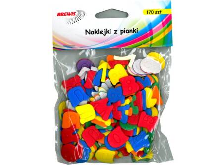 NAKLEJKI Z PIANKI PVC22 LITERY & CYFRY 