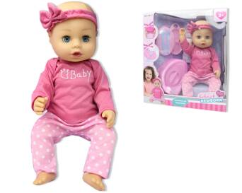 LALKA NEW BORN BABY SIKAJĄCA BOBAS NOCNIK 43cm PL