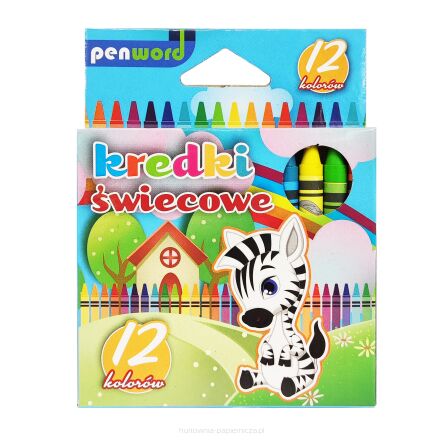 KREDKI ŚWIECOWE 8912 12 KOLORÓW PREMIUM