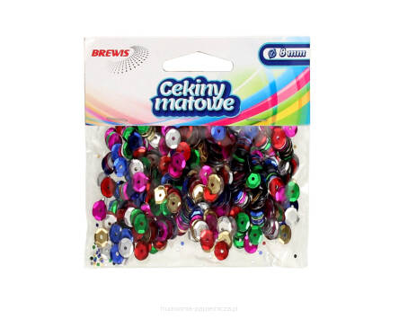 CEKINY MATOWE  8MM M-MIX  BREWIS