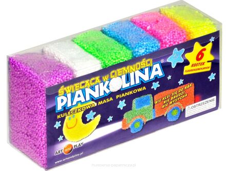 PIANKOLINA 6 KOLORÓW ŚWIECĄCA W CIEMNOŚCI