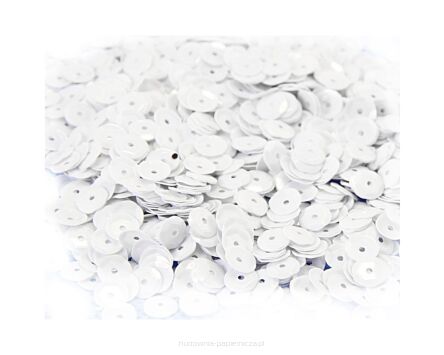 CEKINY 8MM/15G  BIAŁY PASTELOWY CEK8-NR02