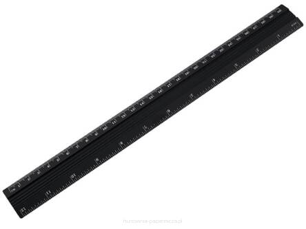 LINIJKA ALUMINIOWA D.RECT 30CM CZARNA 110261