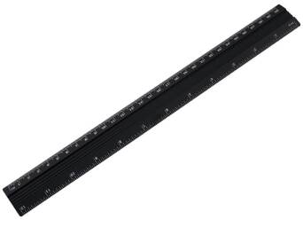 LINIJKA ALUMINIOWA D.RECT 30CM CZARNA 110261