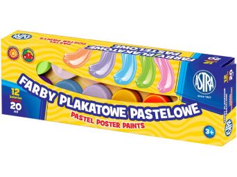 FARBY PLAKATOWE PASTELOWE 12 KOLORÓW ASTRA