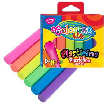PLASTELINA COLORINO 6  KOLORÓW NEON