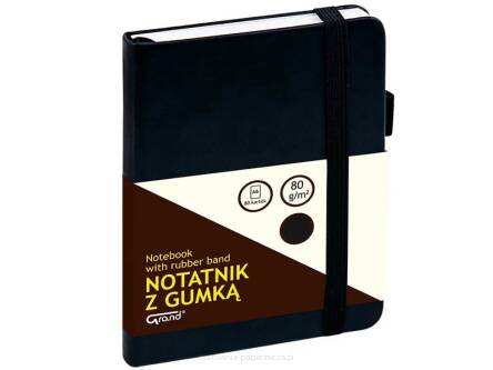 NOTATNIK GRAND Z GUMKĄ A6/80 KRATKA 80G MIX