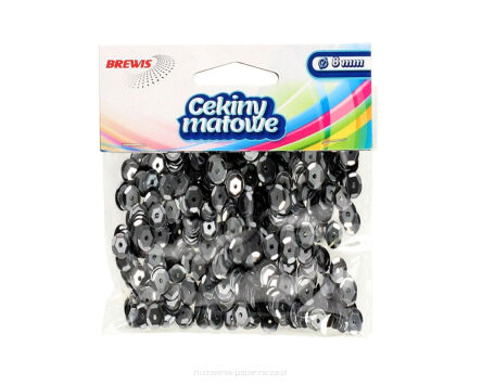 CEKINY MATOWE  8MM M30  SZARE