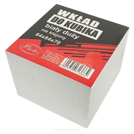 WKŁAD DO KUBIKÓW DUŻY BIAŁY NIEKLEJONY PROTOS