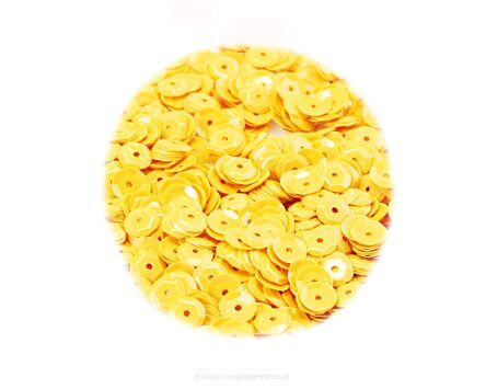 CEKINY 6MM/15G JASNOŻÓŁTY PASTELOWY  CEK6-NR04