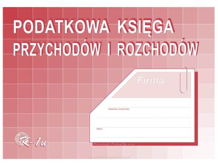 PODATKOWA KSIĘGA PRZYCHODÓW I ROZCHODÓW A4 K-1U