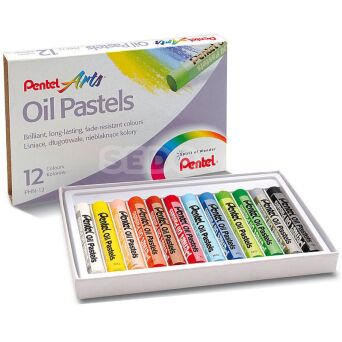 PASTELE OLEJNE 12 KOLORÓW PHN12 PENTEL
