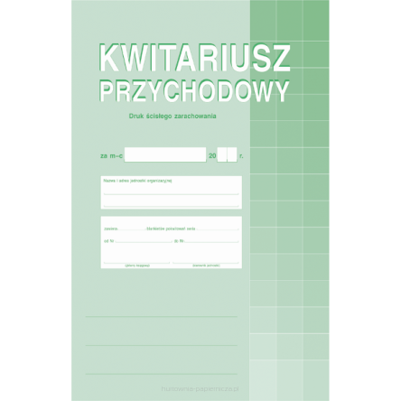 KWITARIUSZ PRZYCHODOWY A4 (50 SZT) 400-1