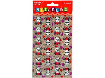 NAKLEJKA HOLOGRAFICZNA 4 ARKUSZE PANDA PD-833