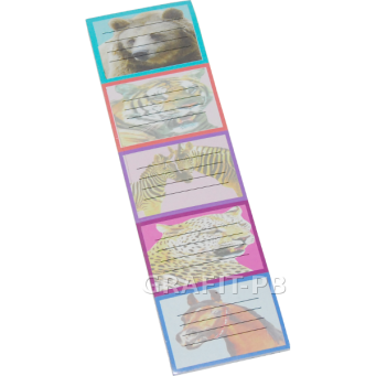 NAKLEJKI NA ZESZYTY PION MIX A'25