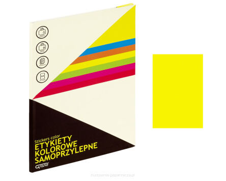 ETYKIETY SAMOPRZYLEPNE A4 ŻÓŁTA 064 GRAND
