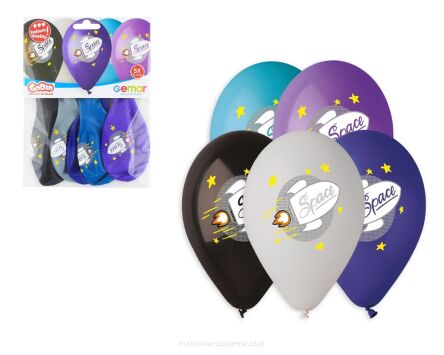 BALONY PREMIUM HEL SPACE RAKIETA 13 CALI 5 SZT