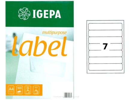 ETYKIETY CONTI LABEL 80G/MM2 192X38 BIAŁE