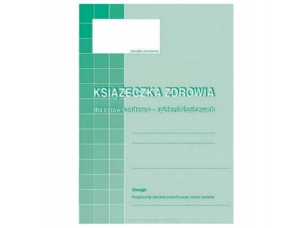 PRACOWNICZA KSIĄŻECZKA ZDROWIA SANEPIDOWSKA