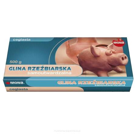 GLINA RZEŹBIARSKA SAMOUTWARDZALNA CEGLA. 500G MONA