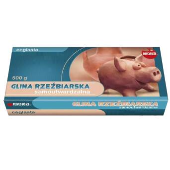 GLINA RZEŹBIARSKA SAMOUTWARDZALNA CEGLA. 500G MONA