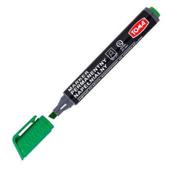 MARKER PERMANENTNY ŚCIĘTY ZIELONY TO-221 TOMA