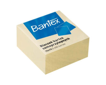 BLOCZKI SAMOPRZYLEPNE 75X75 400K ŻÓŁTY BANTEX