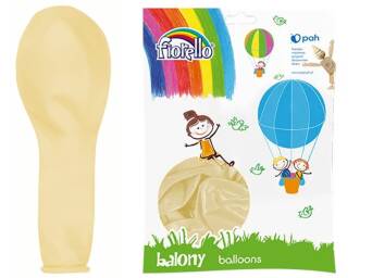 BALONY METALICZNE 10" FIORELLO KREMOWE A'100