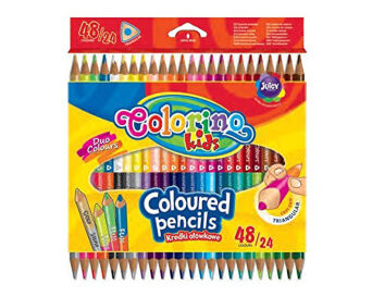 KREDKI TRÓJKĄTNE DWUKOLOROWE 24/48 COLORINO