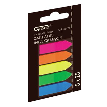 ZAKŁADKI INDEKSUJĄCE GRAND GR-Z5-25 STRZAŁKI NEON